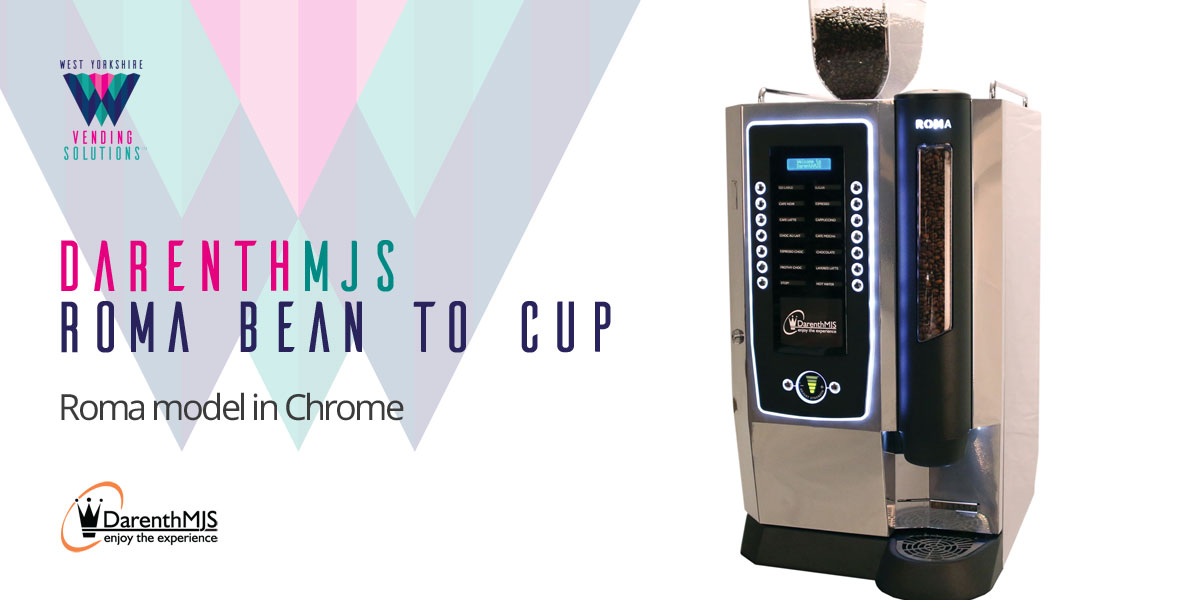 DarenthMJS Roma Bean to Cup table top vending machine in Chrome